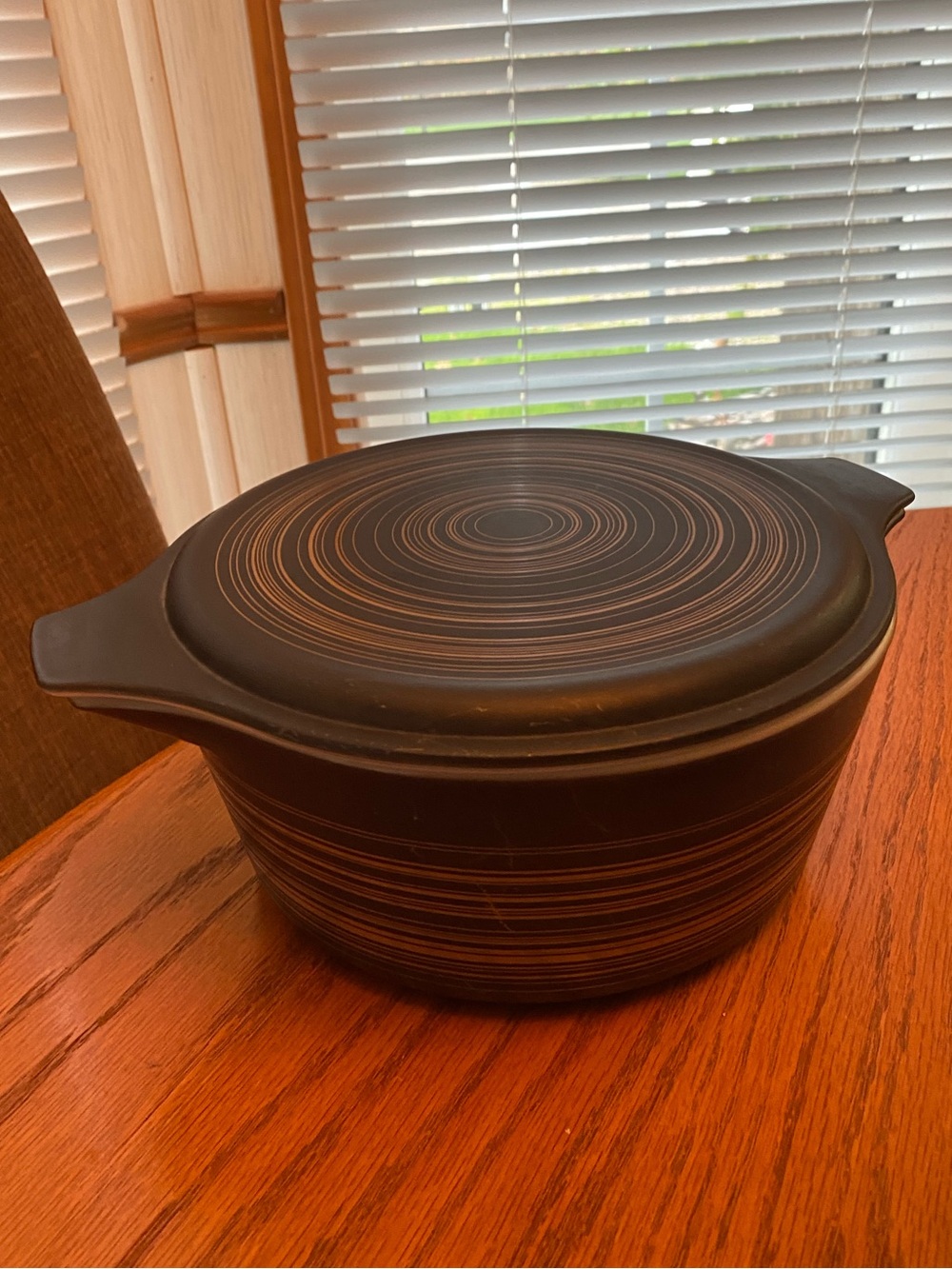 1960’s Pyrex “Terra” Pattern Pyrex Covered Dish.